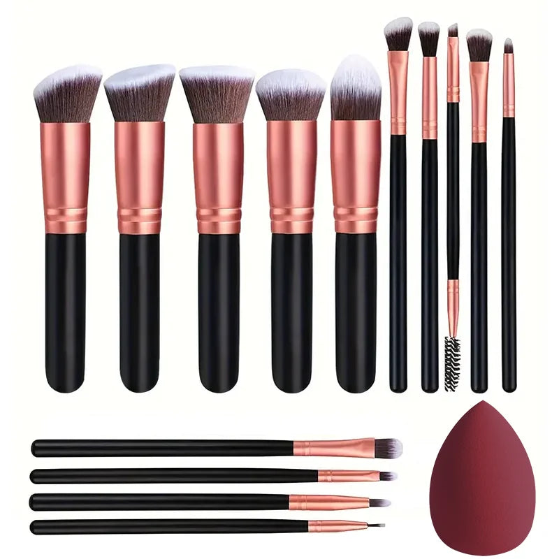 NEW 14PCS Makeup Brushes Set  Soft Fluffy Foundation Blush Powder Eyeshadow Blending Female Cosmetics Beauty Tool.