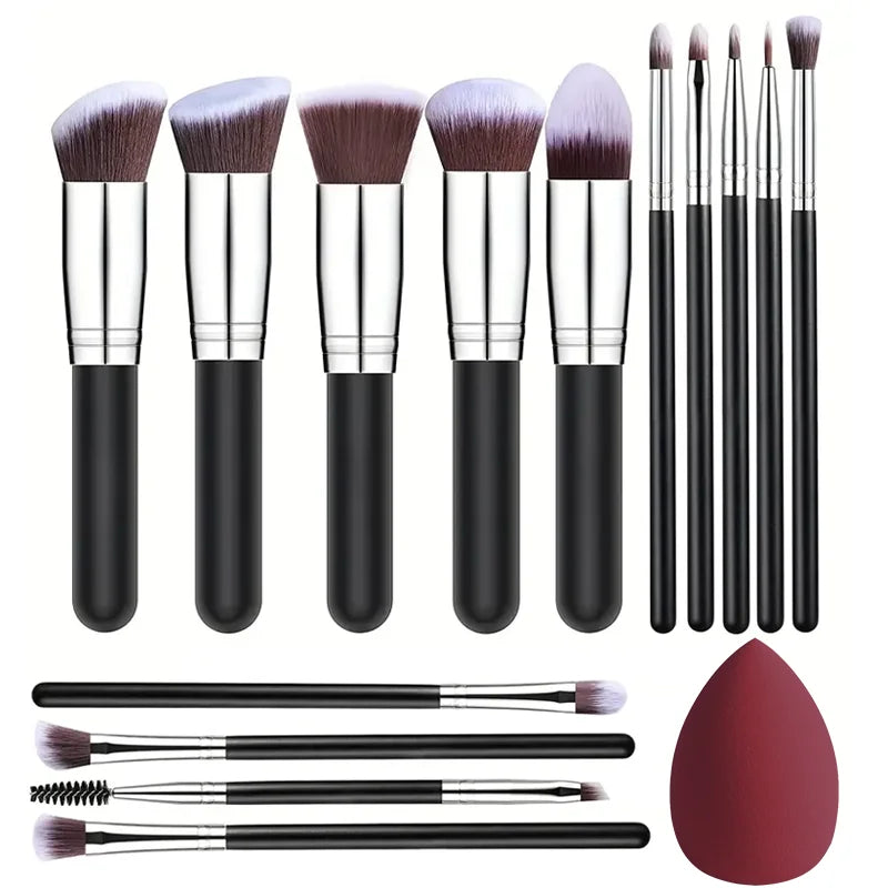 NEW 14PCS Makeup Brushes Set  Soft Fluffy Foundation Blush Powder Eyeshadow Blending Female Cosmetics Beauty Tool.