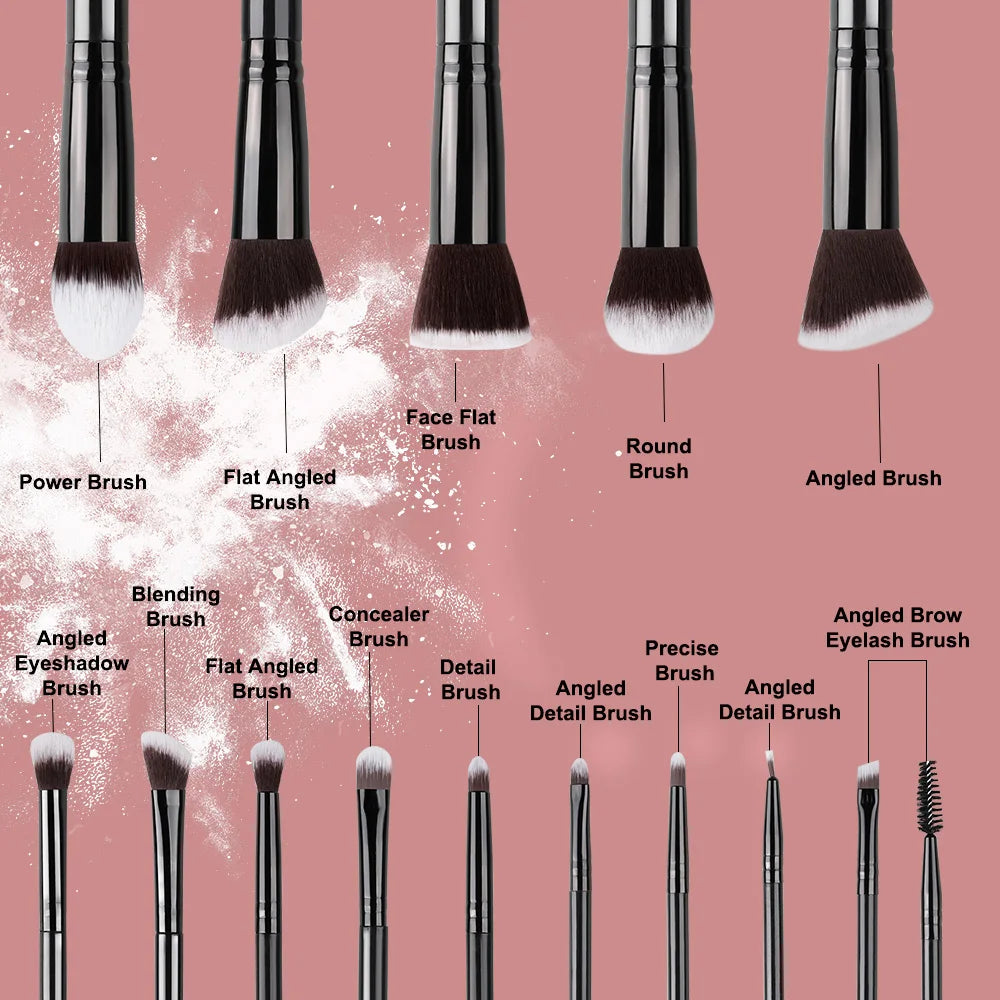 NEW 14PCS Makeup Brushes Set  Soft Fluffy Foundation Blush Powder Eyeshadow Blending Female Cosmetics Beauty Tool.