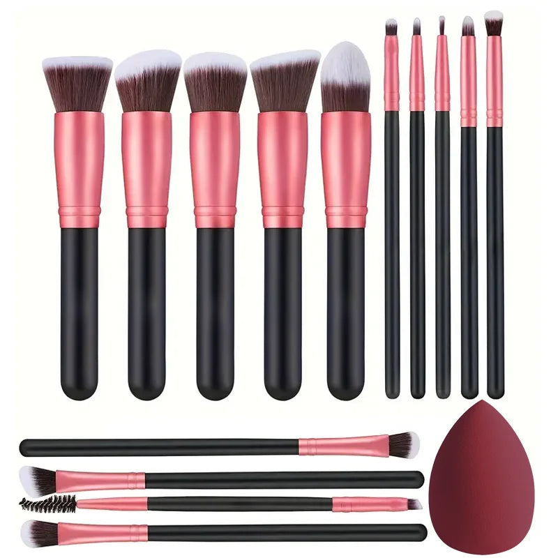 NEW 14PCS Makeup Brushes Set  Soft Fluffy Foundation Blush Powder Eyeshadow Blending Female Cosmetics Beauty Tool.
