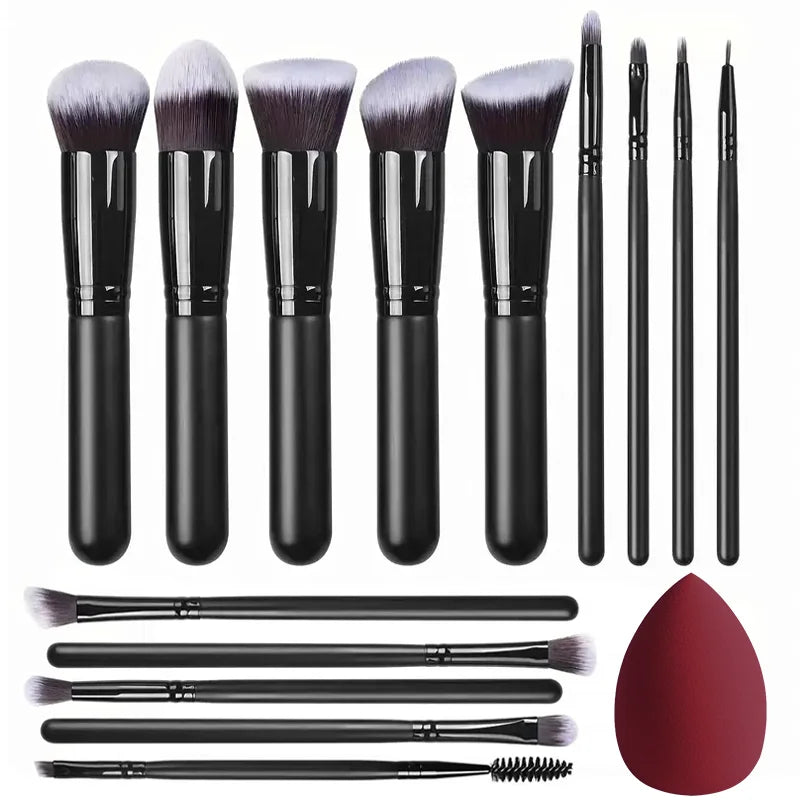 NEW 14PCS Makeup Brushes Set  Soft Fluffy Foundation Blush Powder Eyeshadow Blending Female Cosmetics Beauty Tool.